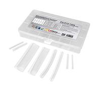 ISOLATECH Kit Gaine Thermorétractable 142pcs 8,3m Transparente | 3:1, Avec Adhésif, Boîte Distributrice, Non Marquée, Polyoléfine, Pour Isolation Des Câbles