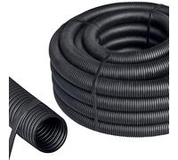 ISOLATECH Tube Annelé Sans Fente DI Ø8,5mm DE Ø11,5mm x 5m PP Noir