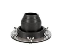 Isolateur de Poêle Extérieur Manchon Cheminée Gaine Pare-brûlure Collier Bande Métallique Silicone Inox Résistant à la Chaleur Ajustable, Noir, Noir