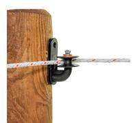 Isolateurs pour clôture électrique d'angle à poulie pour piquets bois Gallagher (x30) Noir TU