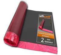 Isolation acoustique par impact stratifiée uficell® Multisound Aquastop 2 mm d'épaisseur avec film PE/pare-vapeur - TOP pour chauffage au sol (épaisseur: 2 mm, 4 rouleaux | 60 m²)