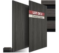 Isolation acoustique - TECTAKE - Lot de 2 panneaux acoustiques SONIC WALL II aspect bois 110 x 50 x 1,8 cm - Chêne noir