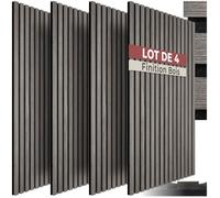 Isolation acoustique - TECTAKE - Lot de 4 panneaux acoustiques SONIC WALL II aspect bois 110 x 50 x 1,8 cm - Chêne gris clair