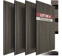 Isolation acoustique - TECTAKE - Lot de 4 panneaux acoustiques SONIC WALL II aspect bois 110 x 50 x 1,8 cm - Chêne gris