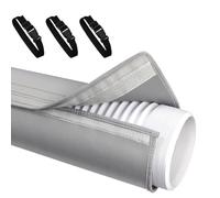 Isolation de tuyau de climatiseur portable en tissu Oxford avec 3 sangles à boucle, couverture d'économie d'énergie pour fenêtre coulissante, porte murale, appartement d'hiver, maison ou voiture