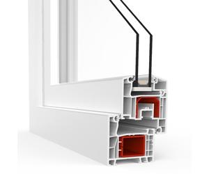 Isolation fenêtre PVC, aluplast IDEAL 4000, blanche, 725 x 725 mm, entièrement personnalisable