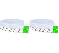 Isolation porte - bande d’étanchéité en silicone transparent 100% autocollant, bas de porte isolant anti-courant d’air/anti-froid, joint de porte/fenêtre, 25MM pour jeux jusqu’à 15MM (Lot de 2)