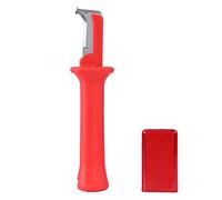Isolation Rouge 1Pc, Knipex Kabel Messer Swa Dénudeur de Câble Dénudeur de Câble Poignée Isolée Dénudeur de Fil à Lame Fixe avec Capuchon