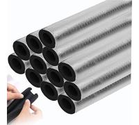 Isolation Tuyau Climatisation chauffage avec Manchon Aluminium, Auto-Collant pour une Isolation Thermique Efficace, Ignifuge, Pour Tuyaux Cuivre et PVC d'eau extérieur(27mm*20mm*95cm)