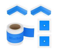 Isolbau 101B - Kit de joints pour intérieur et extérieur, avec bande d’étanchéité de 10 m, 2 coins intérieurs et 2 manchons muraux, pour douche, salle de bain, cuisine, mur étanche