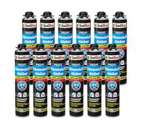 Isolbau B2 Lot de 12 tubes de colle périmétrique pour panneaux EPS et XPS 750 ml Mousse adhésive en polyuréthane 1K pour fixation et isolation
