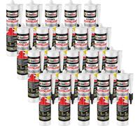 Isolbau Colle bitume 20 x 310 ml Noir Mastic étanchéité toiture bardeaux réparation