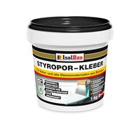 Isolbau Colle polystyrène, seau de 1 kg, pour matériaux décoratifs et isolants en polystyrène