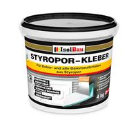 Isolbau Colle polystyrène, seau de 4 kg, colle pour matériaux décoratifs et isolants en polystyrène