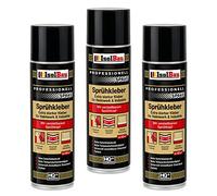 Isolbau Lot de 3 flacons de colle en spray 500 ml - Colle extra forte pour bricolage et industrie - Spray adhésif pour mousse, bois, tissu, cuir, feutre, etc