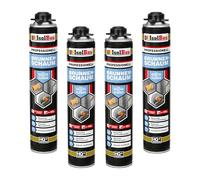 Isolbau Mousse de construction monocomposant étanche pour fontaine - Pour l'extérieur et l'intérieur - 4 x 750 ml - Mousse polyuréthane - Mousse d'isolation pour pistolet
