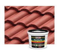 Isolbau Peinture pour toit - 12 kg Couleur RAL Peinture de façade Nano Laque pour toit Peinture de soubassement Résistante aux intempéries - Sans solvants, Imperméable, Résistante aux UV - Rouge