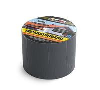 Isolbau Ruban de réparation en butyle anthracite - 100 mm x 10 m - Tape d'étanchéité pour le toit - Protection contre la corrosion, les intempéries et les UV - Tape de réparation pour toiture