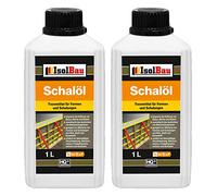 Isolbau Schalöl Professional - Lot de 2 x 1 litre d'agent de démoulage pour moules et coffrages - Démoulage du béton, limite l'adhérence du béton, du mortier et de la colle