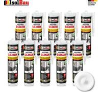 Isolbau Silicone neutre 10 x 300 ml Blanc Mastic pierre naturelle granit marbre joints