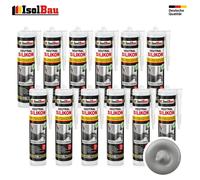 Isolbau Silicone neutre 12 x 300 ml Gris Mastic pierre naturelle granit marbre joints