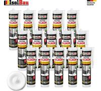 Isolbau Silicone neutre 15 x 300 ml Blanc Mastic pierre naturelle granit marbre joints