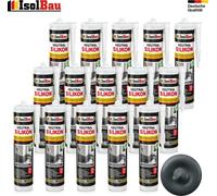 Isolbau Silicone neutre 15 x 300 ml Gris anthracite Mastic pierre naturelle granit marbre joints