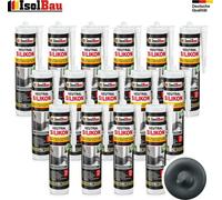 Isolbau Silicone neutre 15 x 300 ml Gris anthracite Mastic pierre naturelle granit marbre joints
