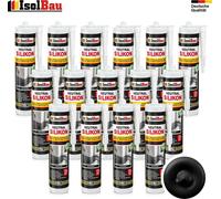 Isolbau Silicone neutre 15 x 300 ml Noir Mastic pierre naturelle granit marbre joints