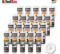 Isolbau Silicone neutre 20 x 300 ml Blanc Mastic pierre naturelle granit marbre joints