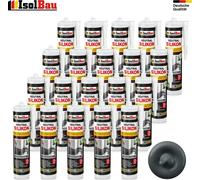 Isolbau Silicone neutre 20 x 300 ml Gris anthracite Mastic pierre naturelle granit marbre joints