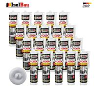 Isolbau Silicone neutre 20 x 300 ml Gris fenêtre Mastic pierre naturelle granit marbre joints