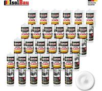 Isolbau Silicone neutre 24 x 300 ml Blanc Mastic pierre naturelle granit marbre joints