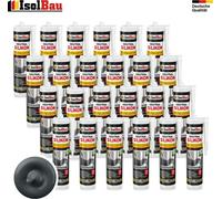 Isolbau Silicone neutre 24 x 300 ml Gris anthracite Mastic pierre naturelle granit marbre joints