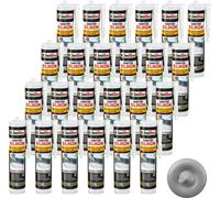 Isolbau Silicone sanitaire 24 x 300 ml Gris Mastic silicone élastique joints salle de bain cuisine