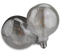 ISOLED Ampoule déco LED Vintage Line E27 125, 4W, blanc ultra chaud, verre fumé, gradable - Lampes LED socle E27
