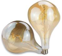 ISOLED Ampoule déco LED Vintage Line E27 165, 4W, blanc ultra chaud, verre ambré, gradable - Lampes LED socle E27