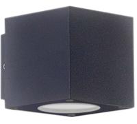 ISOLED Applique LED direct/indirect 2x3W CREE, IP54, anthracite, blanc chaud - Lampes murales et de plafond