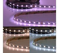 ISOLED Bandes flexible LED SIL RVB+W+WW, 24V, 19W, IP20, puce 5 en 1 - Bandes LED
