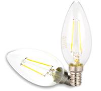 ISOLED Bougie LED E14, 2W, transparent, blanc chaud, gradable - Lampes LED socle E14