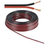 ISOLED Câble bipolaire, H03VH-H YZWL 1,5 mm, noir/rouge, AWG16, 1 rouleau = 50 m - Accessoires divers