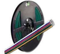 ISOLED Câble RVB+W+WW 10m rouleau 6 broches 0,5mm² H03VH-H AWG20 - Accessoires divers