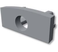 ISOLED Cache de finition EC224 pour profil MINI-AB V2, gris, avec passage de câble, 1 pcs - Accessoires pour éclairage décoratif