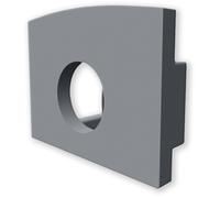 ISOLED Cache de finition EC226 pour profil MAXI-AB V2, gris, avec passage de câble, 1 pc - Accessoires pour éclairage décoratif
