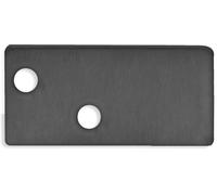ISOLED cache de finition EC95 aluminium noir RAL 9005 pour profil MEUBLE6 D avec vis - Accessoires divers