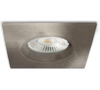 ISOLED Cadre d'encastrement carré, découpe 68mm, alu brossé, pour spots GU10/MR16 - Luminaires encastrés