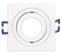 ISOLED Cadre d'encastrement pour mini spots MR11/GU10, pivotant, carré, blanc - Accessoires divers