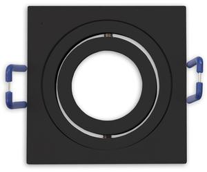 ISOLED Cadre d'encastrement pour mini spots MR11/GU10, pivotant, carré, noir - Accessoires divers