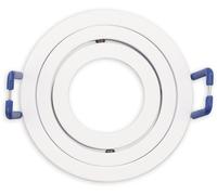 ISOLED Cadre d'encastrement pour mini spots MR11/GU10, pivotant, rond, blanc - Accessoires divers