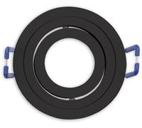 ISOLED Cadre d'encastrement pour mini spots MR11/GU10, pivotant, rond, noir - Accessoires divers